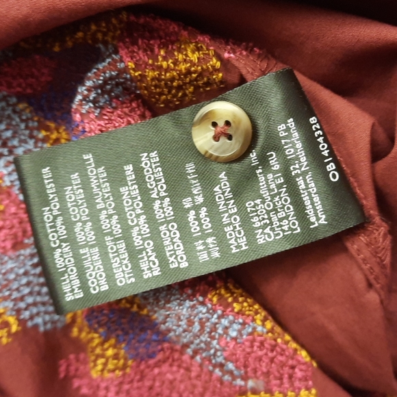 NWT, Anthropologie Maeve Wine/Bordeaux Embroidered Top - Picture 12 of 15